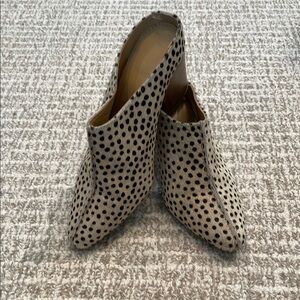 Diba authentic cow fur booties Polka Dot Women's Mules Sz 9